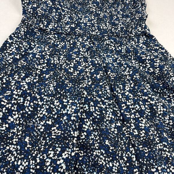 GAP Womens Fit And Flare Dress Floral Sleeveless Preppy Back Zip Work Size 8 - Picture 2 of 12